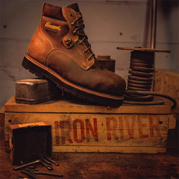 Thorogood Men's Iron River Series 6" Composite Toe Waterproof Work Boot -Brown- 804-4144