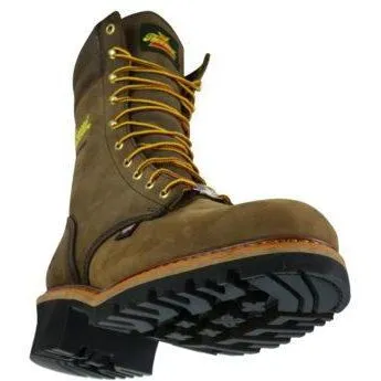 Thorogood Men's Logger 9" Steel Toe Waterproof USA Made Work Boot - Brown - 804-3555