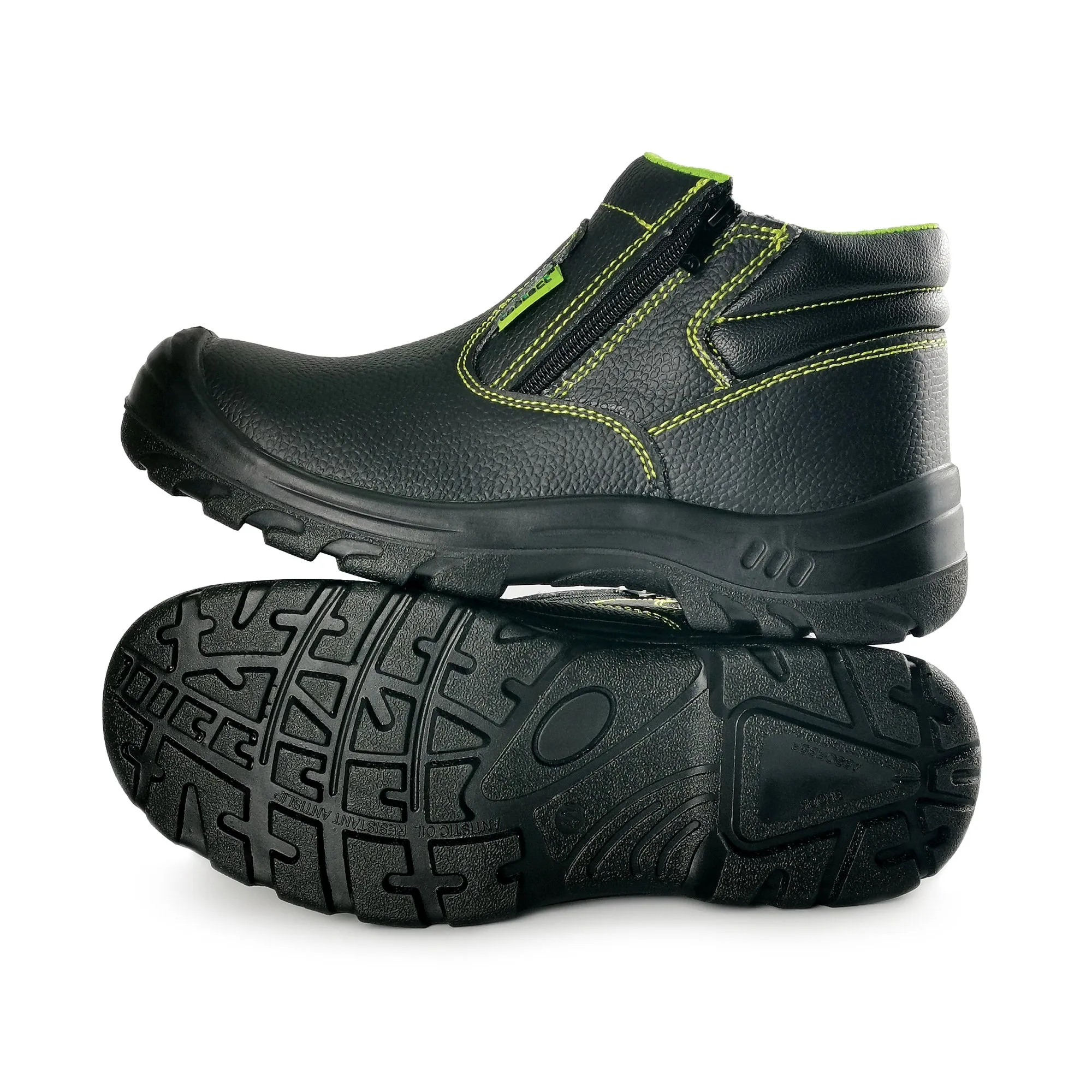 TOETECT | TOE-SR1003 Men Mid Cut Double Zip Safety Shoes