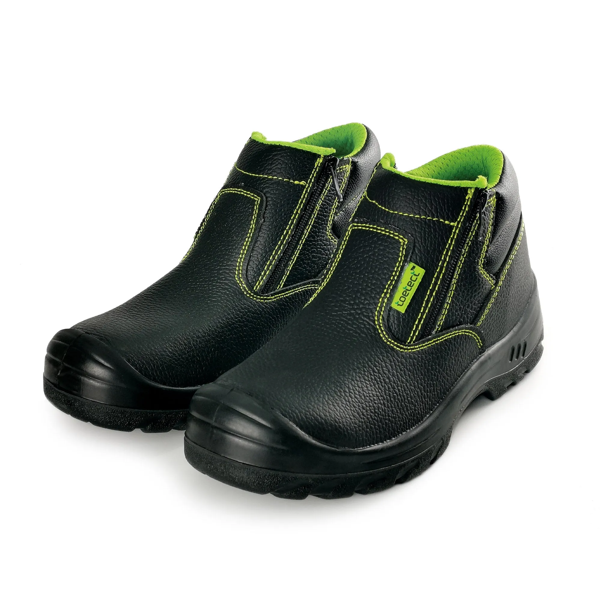 TOETECT | TOE-SR1003 Men Mid Cut Double Zip Safety Shoes