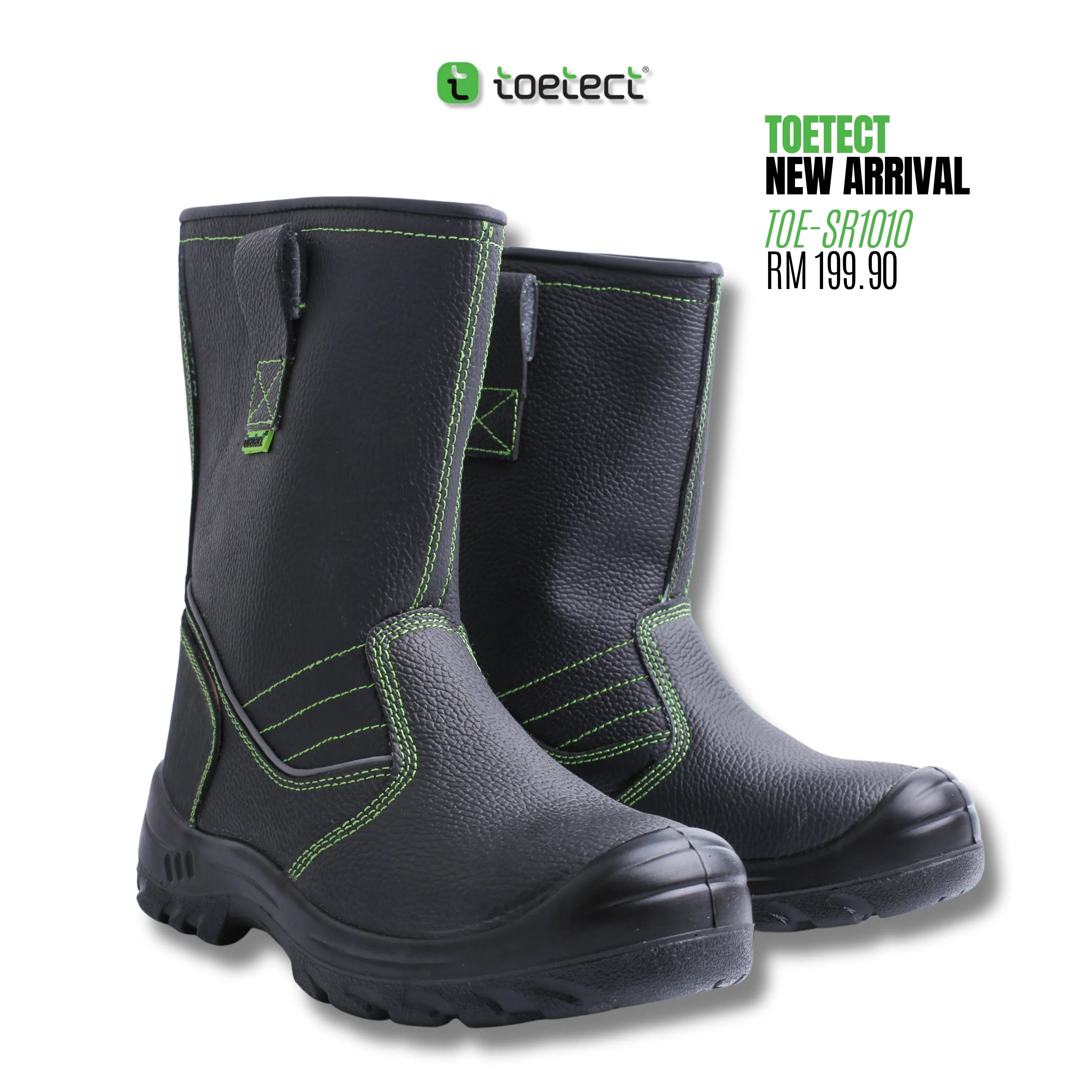 TOETECT | TOE-SR1010 Men High Cut Slip-On Safety Boots