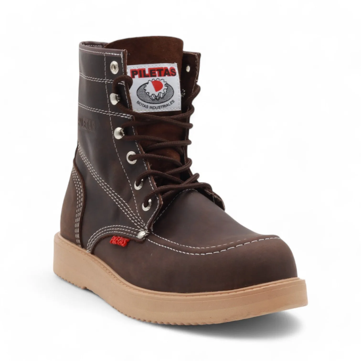 Trooper Men's Brown Leather Steel Toe Boots