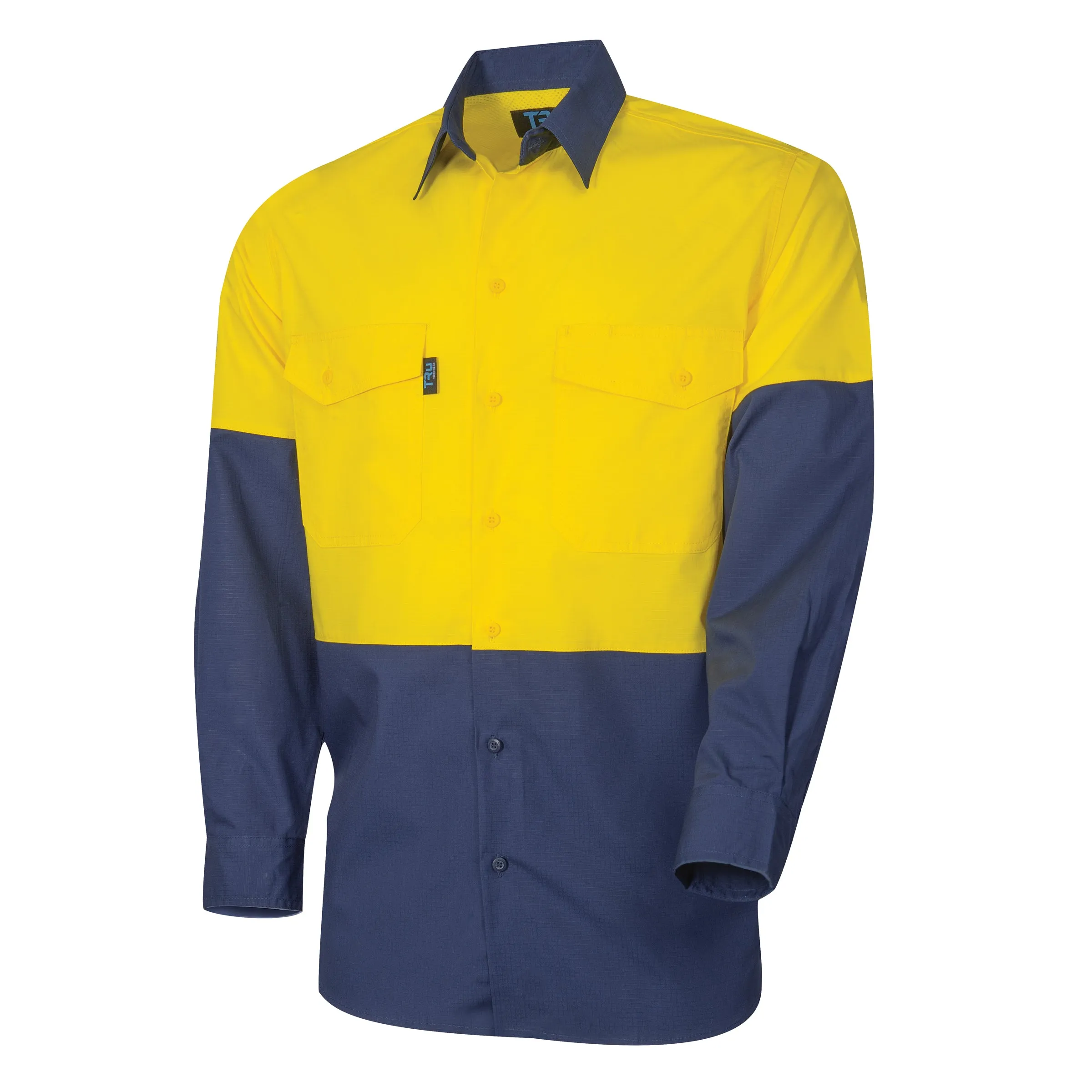 Tru Workwear Cool Performance 2 Tone Hi Vis Ripstop Shirt DS2169