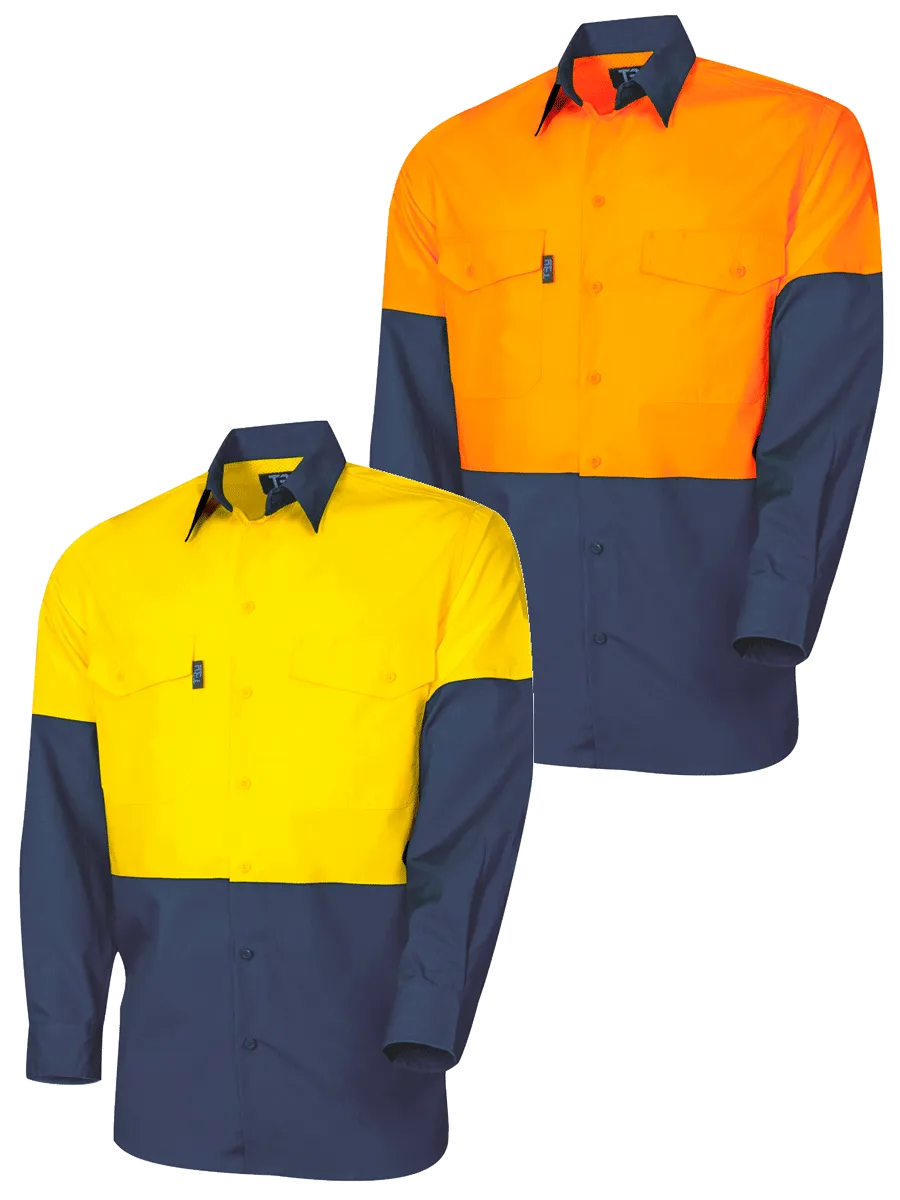 Tru Workwear Cool Performance 2 Tone Hi Vis Ripstop Shirt DS2169