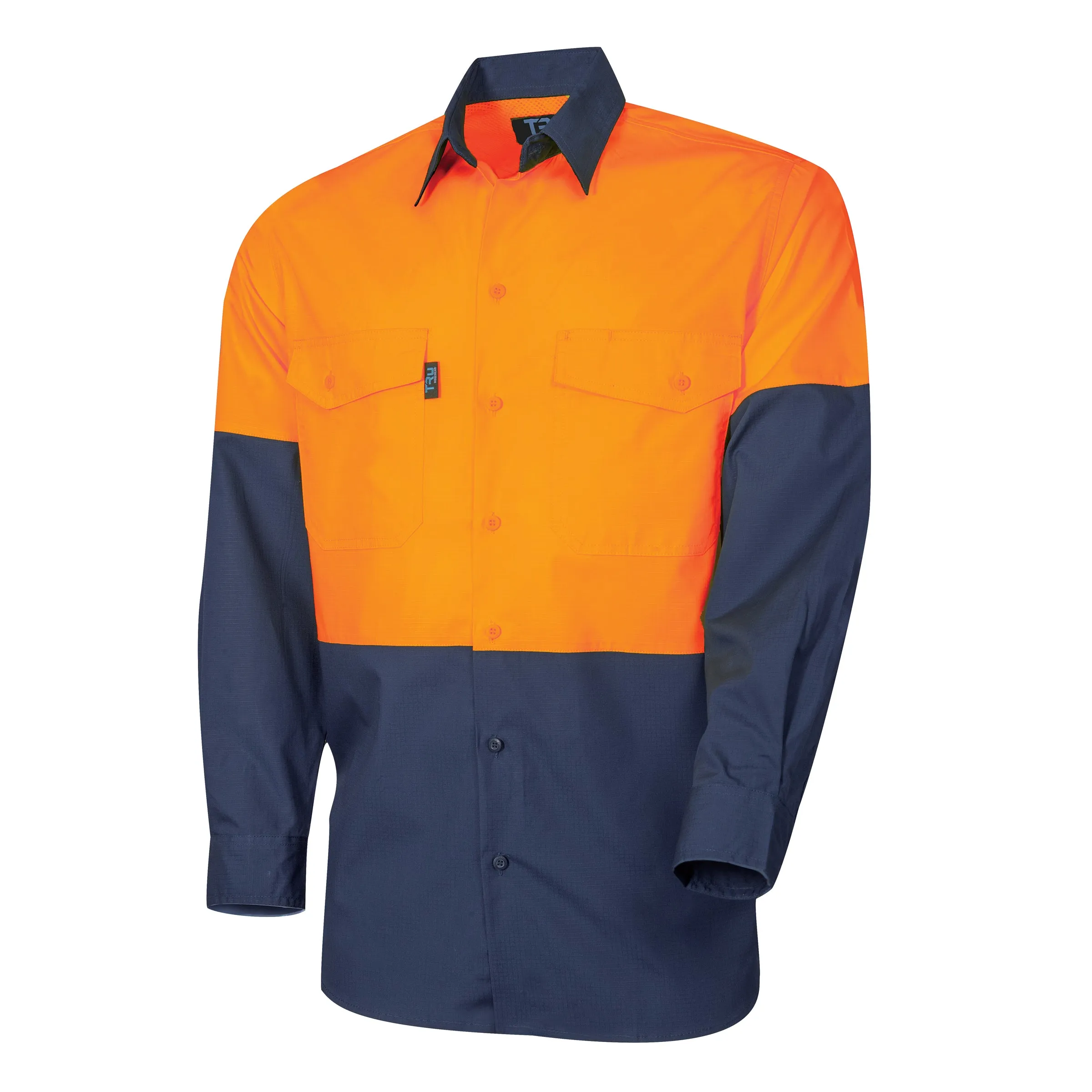 Tru Workwear Cool Performance 2 Tone Hi Vis Ripstop Shirt DS2169