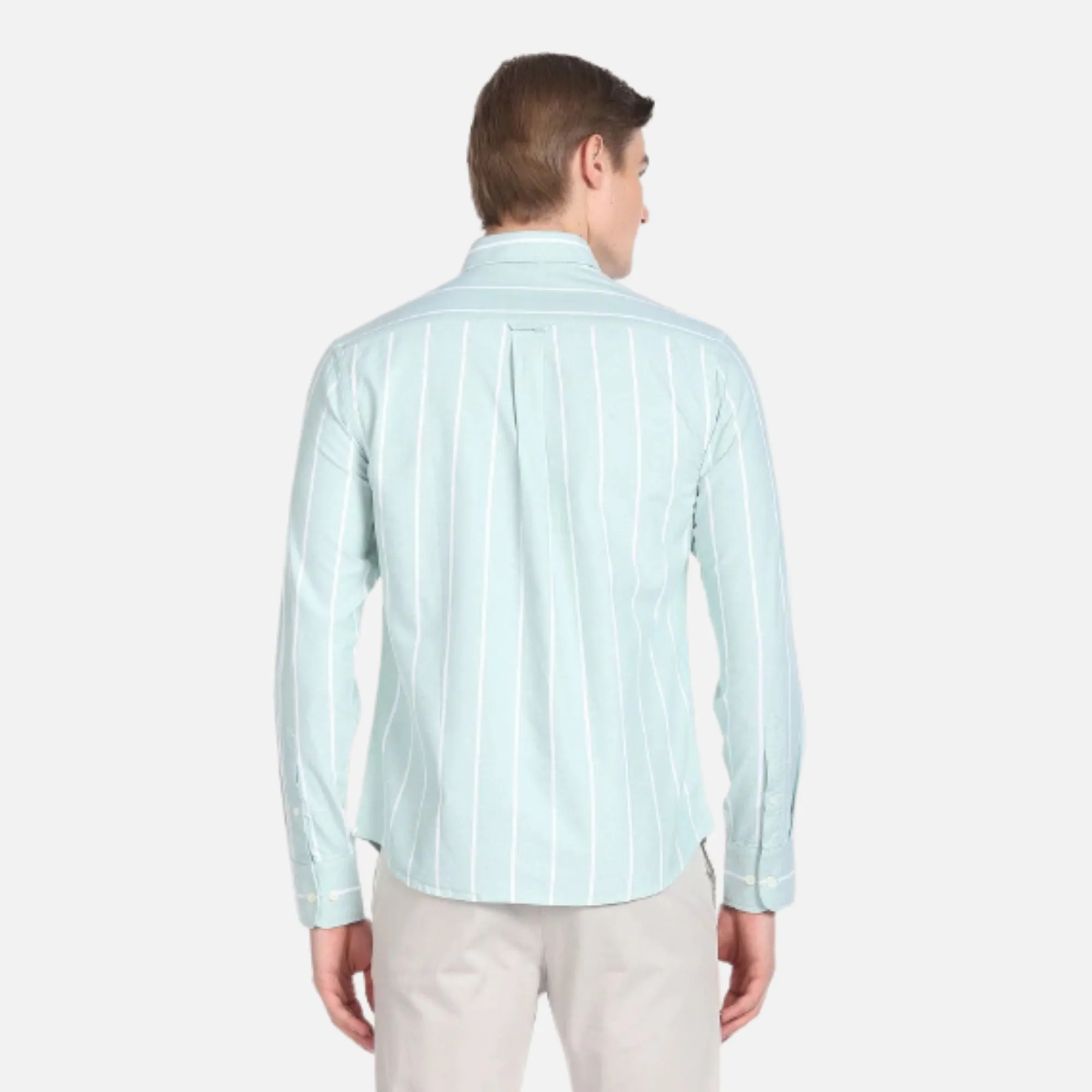 Vertical Stripe Cotton Shirt