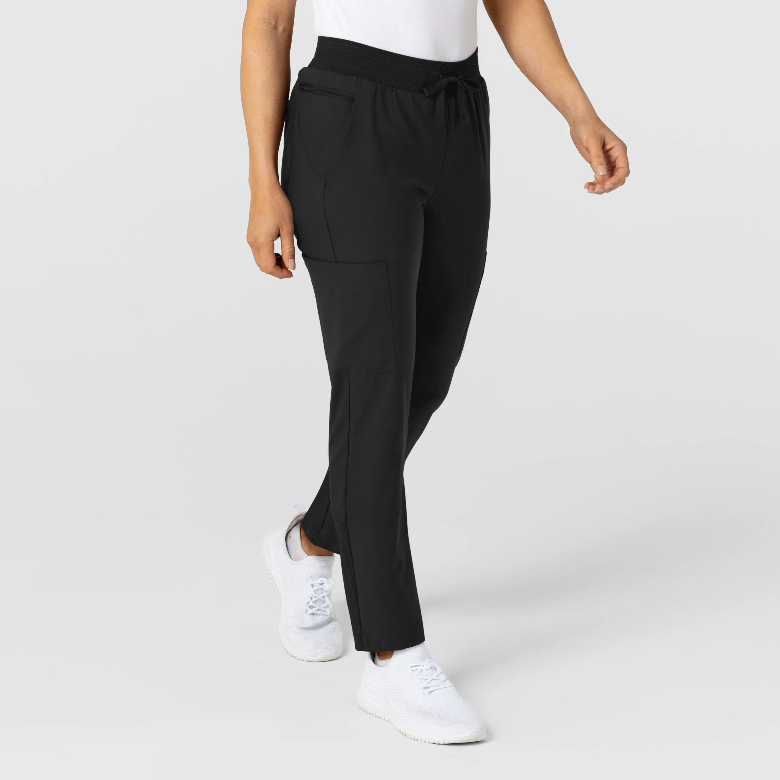 W123 5045 Flex-n-Reach Track Scrub Pants Black