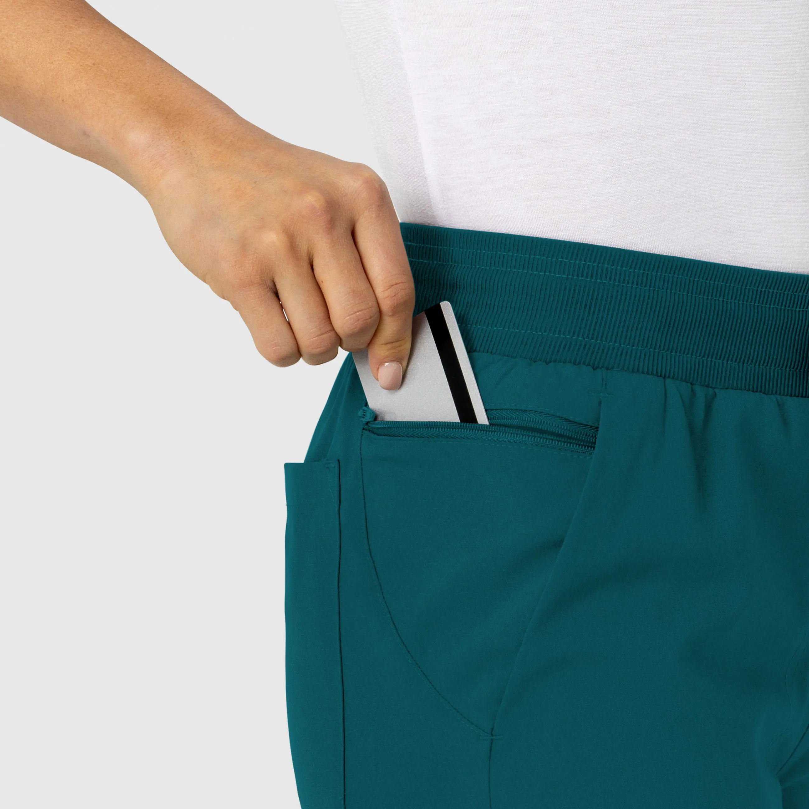 W123 5045 Flex-n-Reach Track Scrub Pants Caribbean