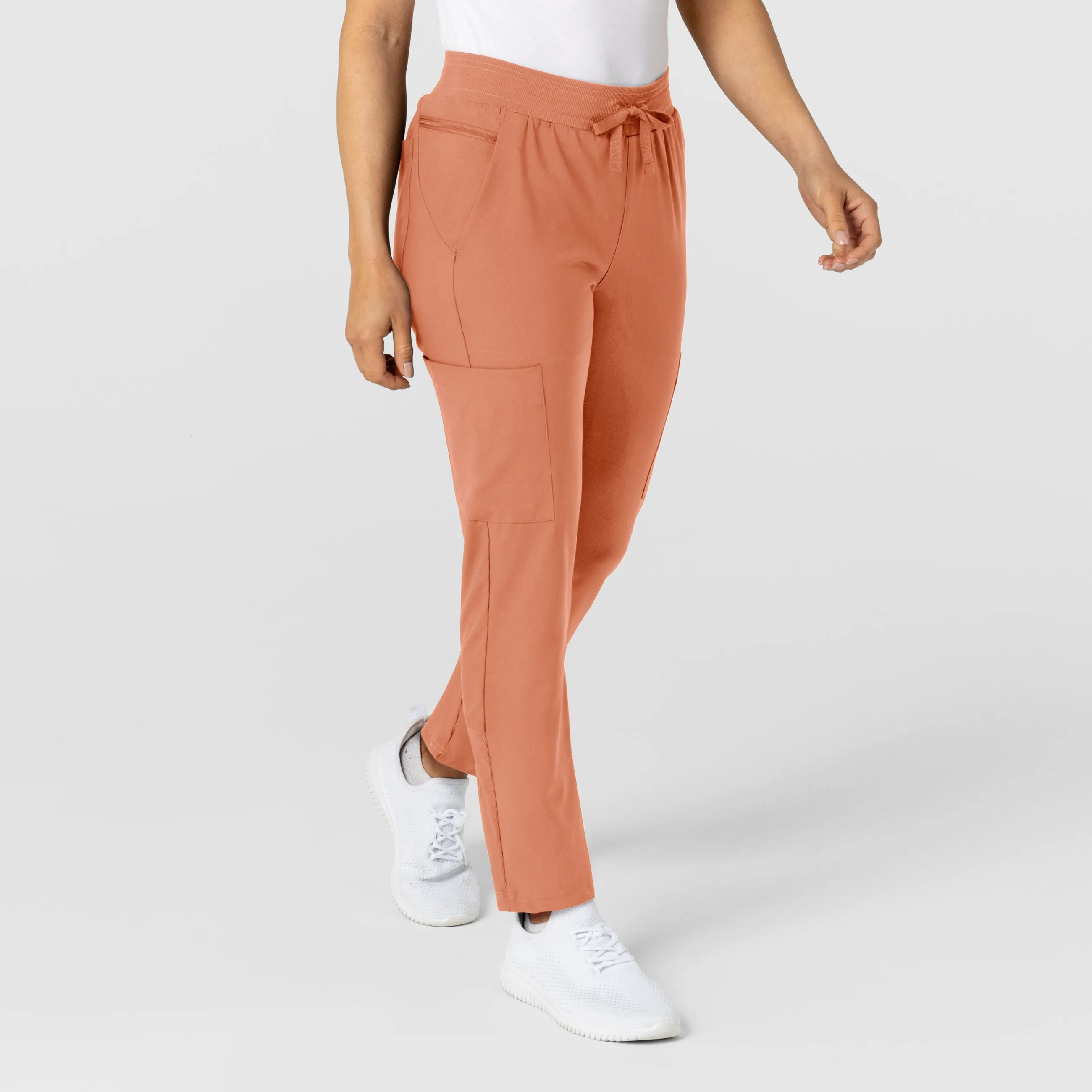 W123 5045 Flex-n-Reach Track Scrub Pants Terracotta