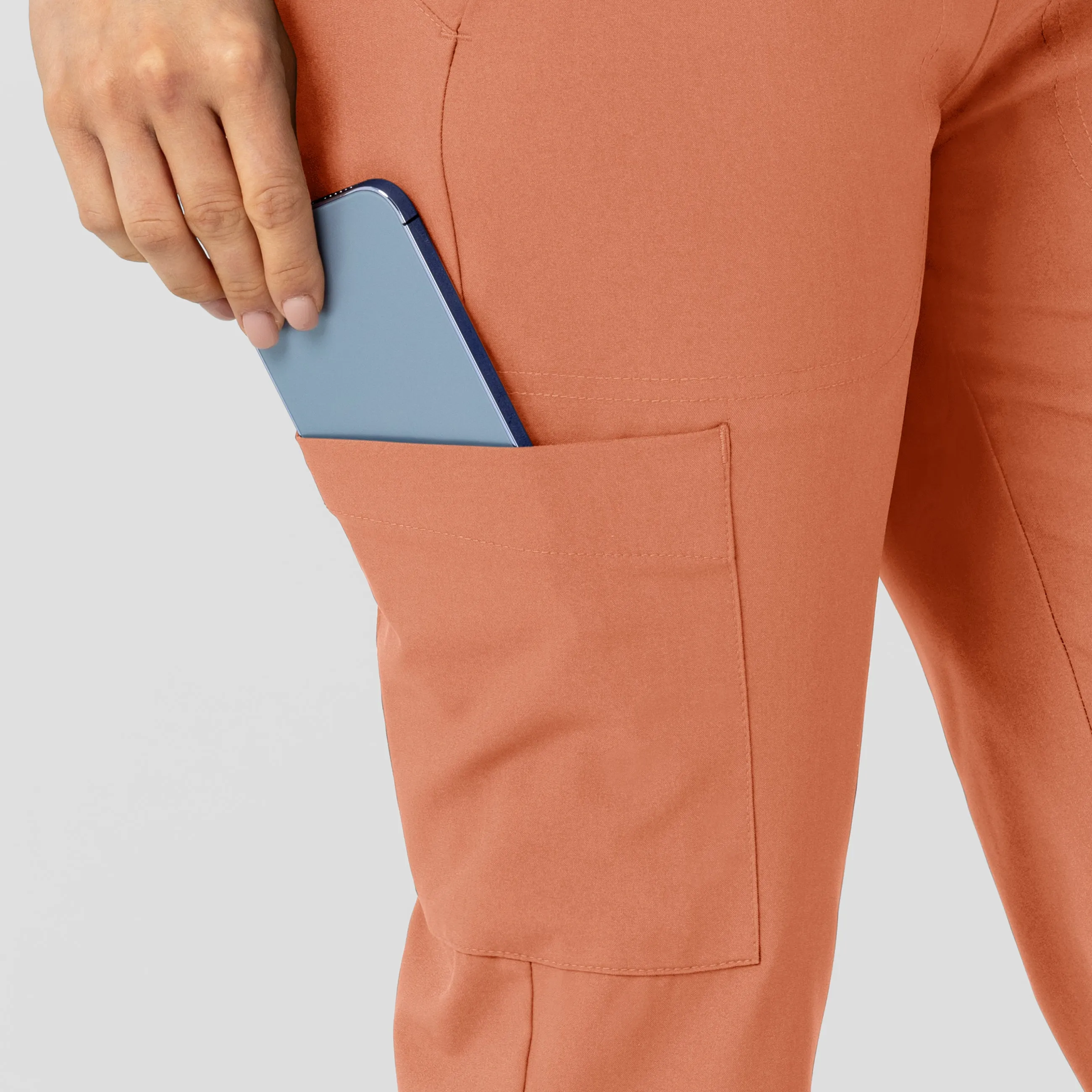 W123 5045 Flex-n-Reach Track Scrub Pants Terracotta