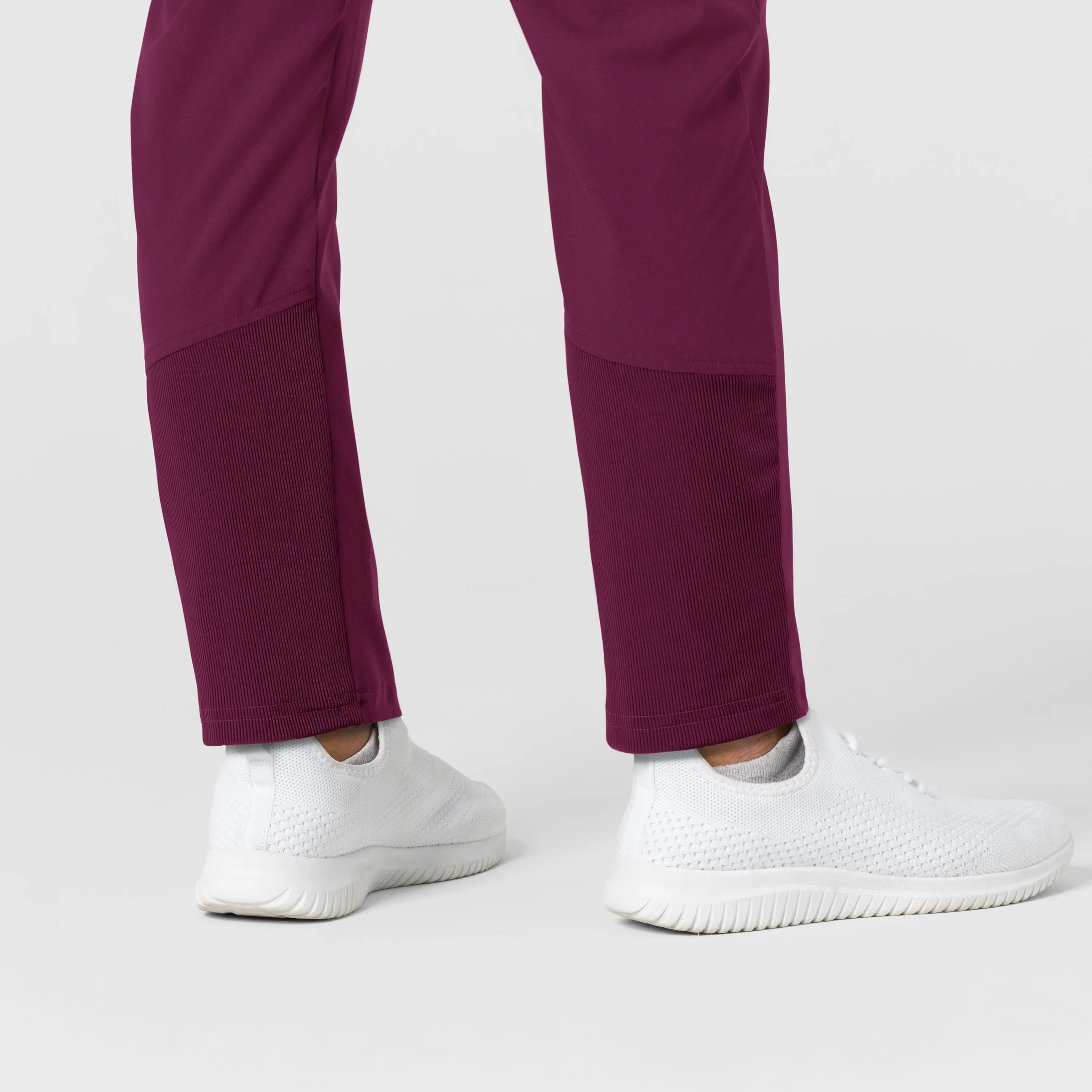W123 5045 Flex-n-Reach Track Scrub Pants Wine