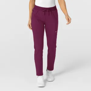 W123 5045 Flex-n-Reach Track Scrub Pants Wine