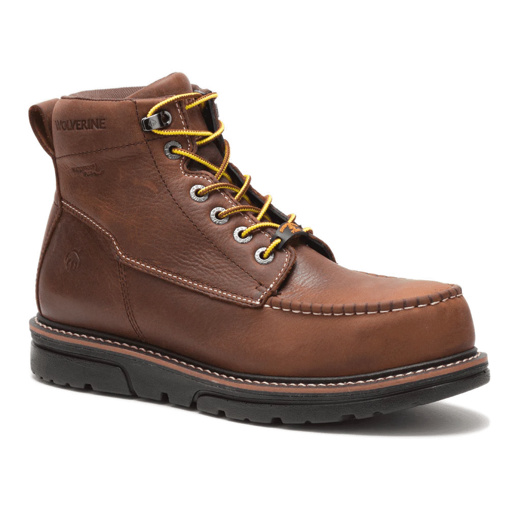 W200050 WOLVERINE MEN'S I-90 DURASHOCKS MOC-TOE 6" WORK BOOT  SOFT TOE