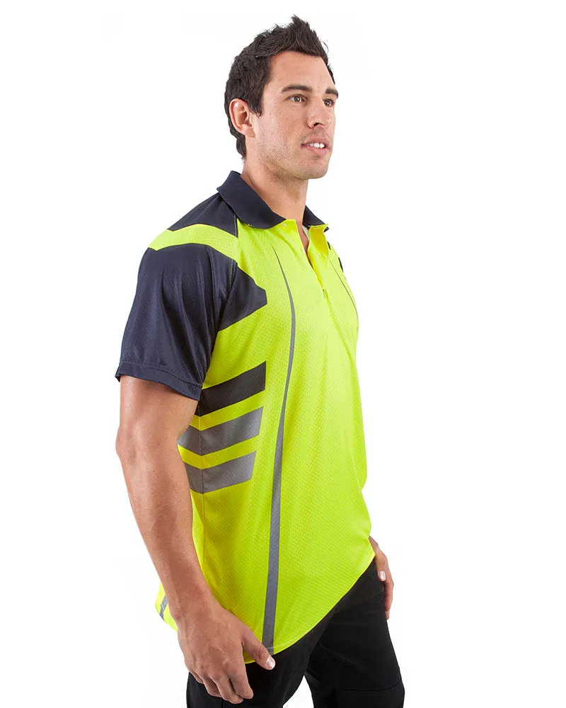 Warrior Airwear Polo Shirt - Yellow/Navy