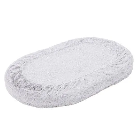 Washable Fluffy Human Dog Bed with Soft Blanket and Plump Pillow-Brown