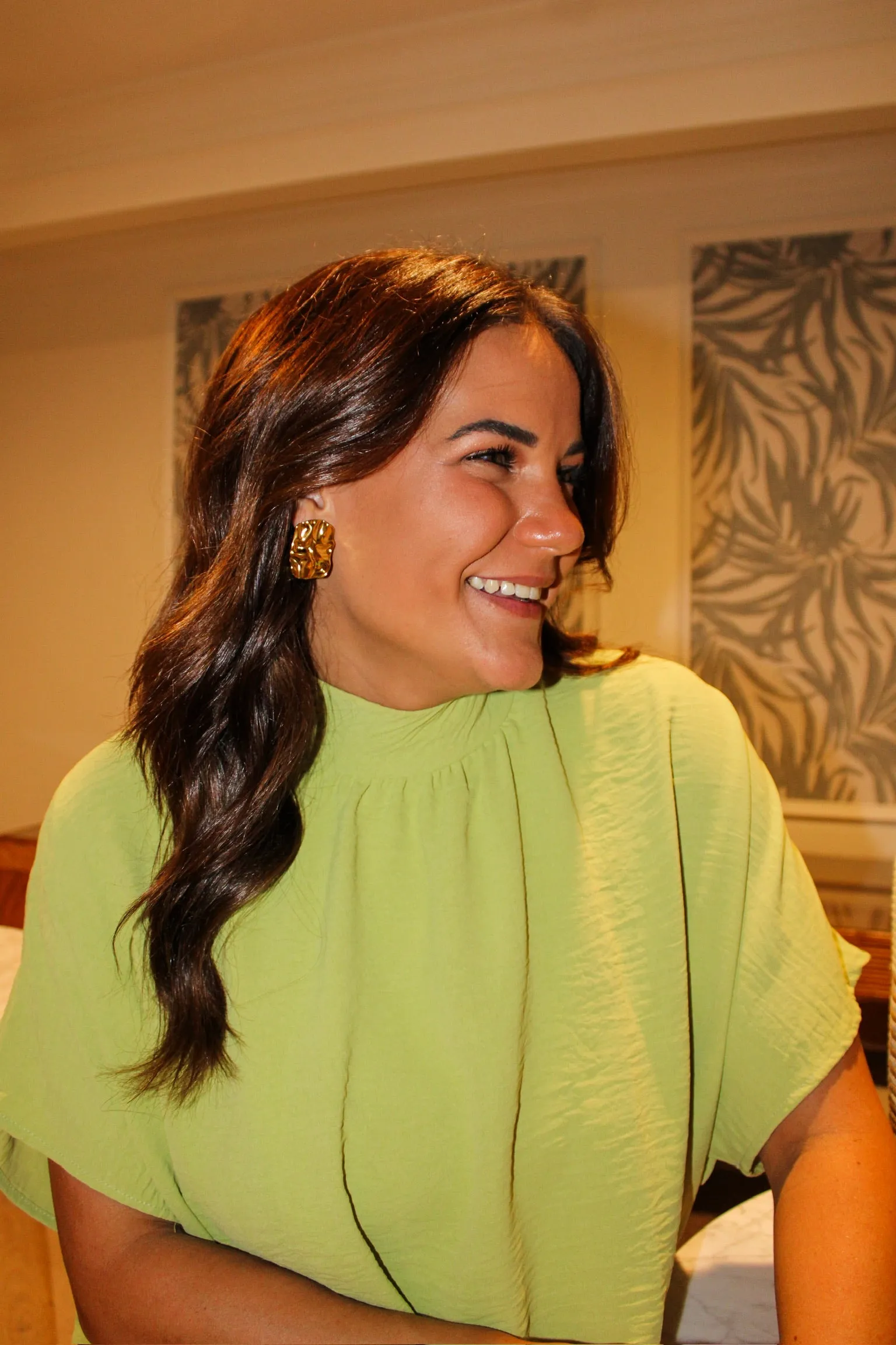 Waterproof Gold Crinkle Earrings