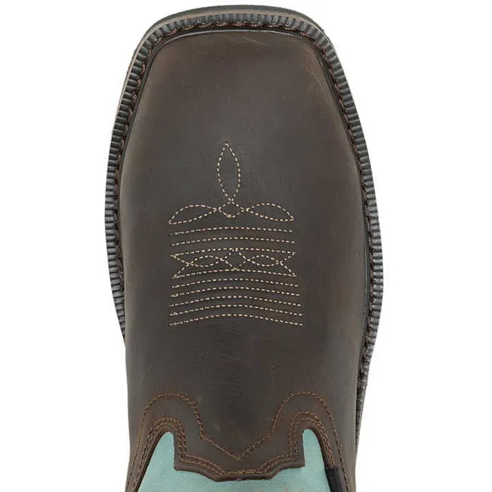 Wolverine Women's Rancher Arrow Steel Toe WP Western Work Boot- Aqua- W241054