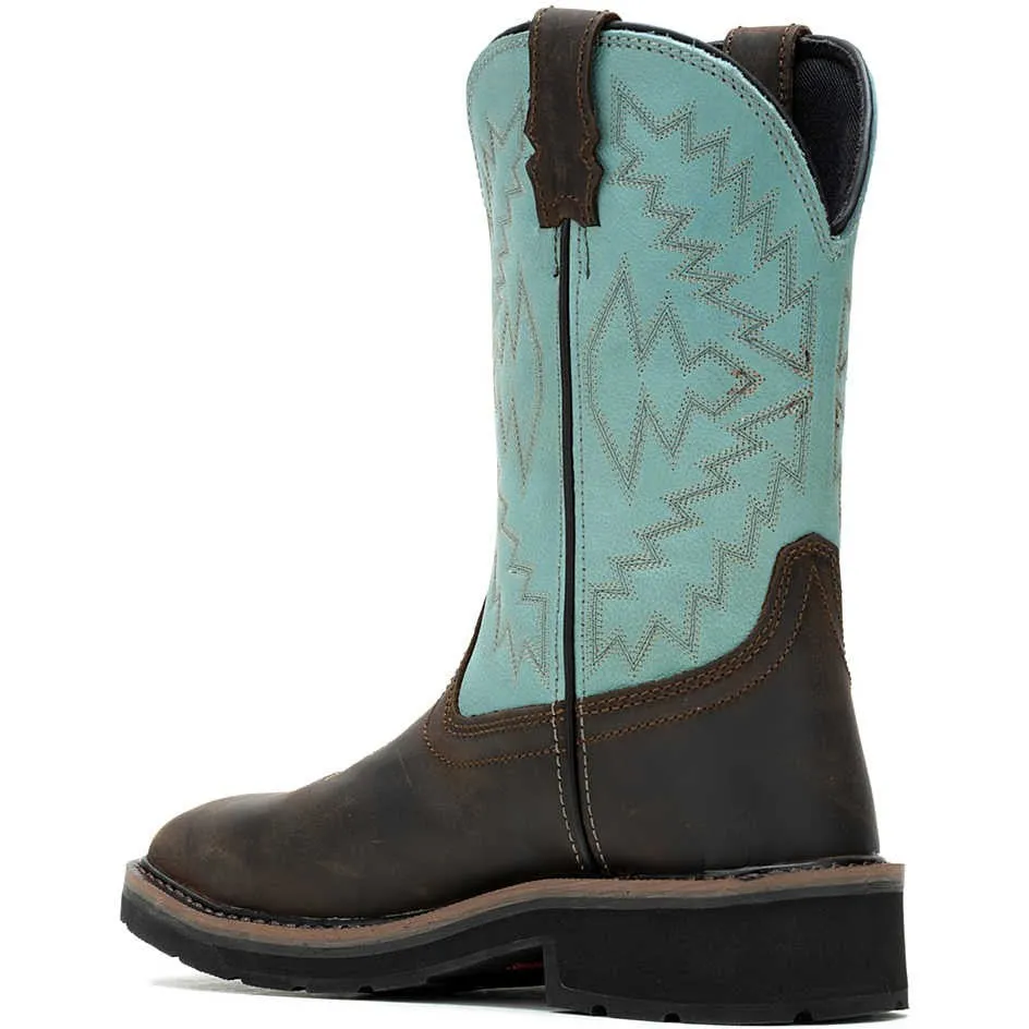 Wolverine Women's Rancher Arrow Steel Toe WP Western Work Boot- Aqua- W241054