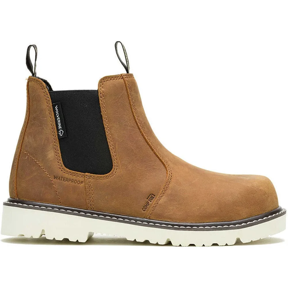 Wolverine Women's Revival Romeo Comp Toe WP Work Boot -Cashew- W241148