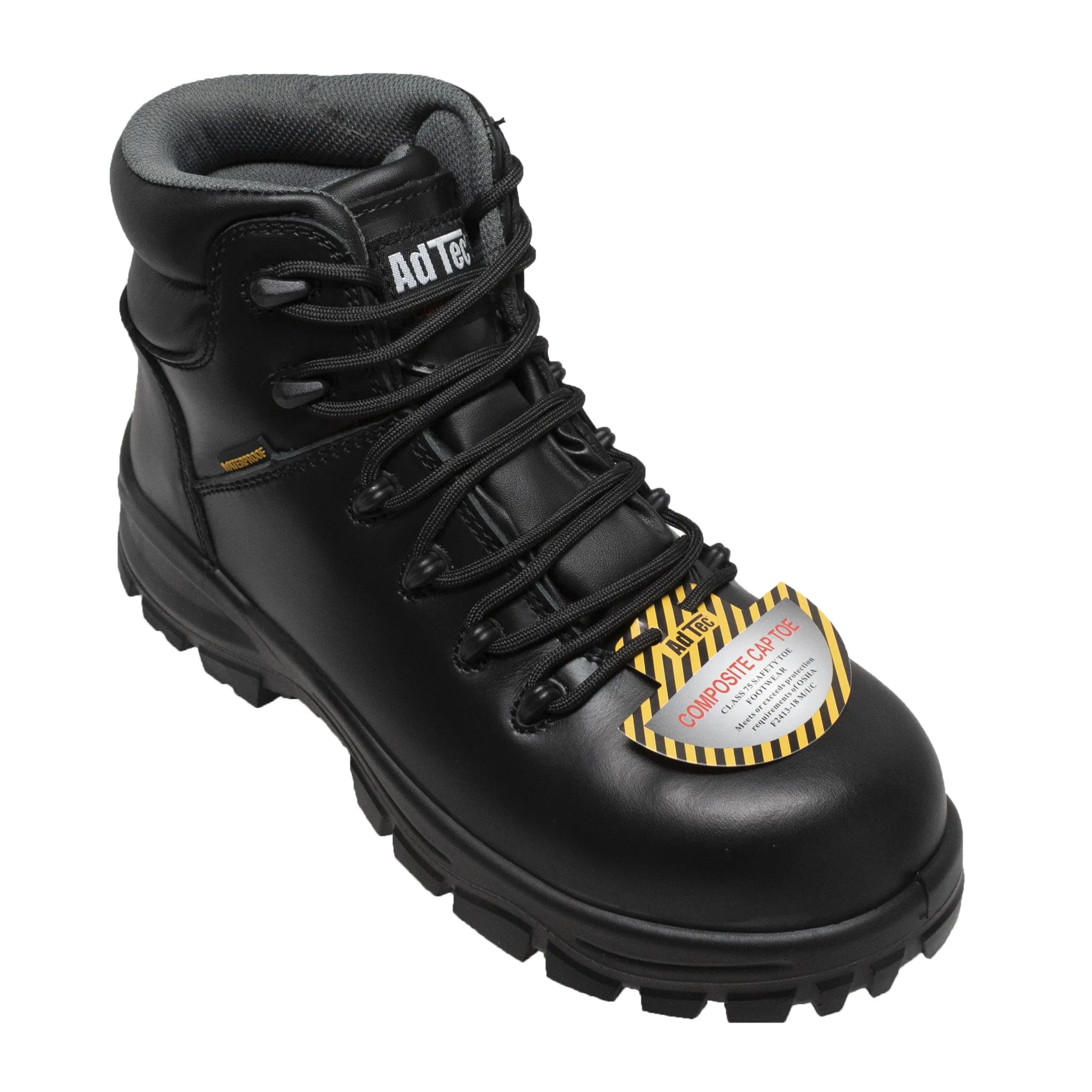 Women's 6" Waterproof Composite Safety Toe Work Boot - 8903-BK
