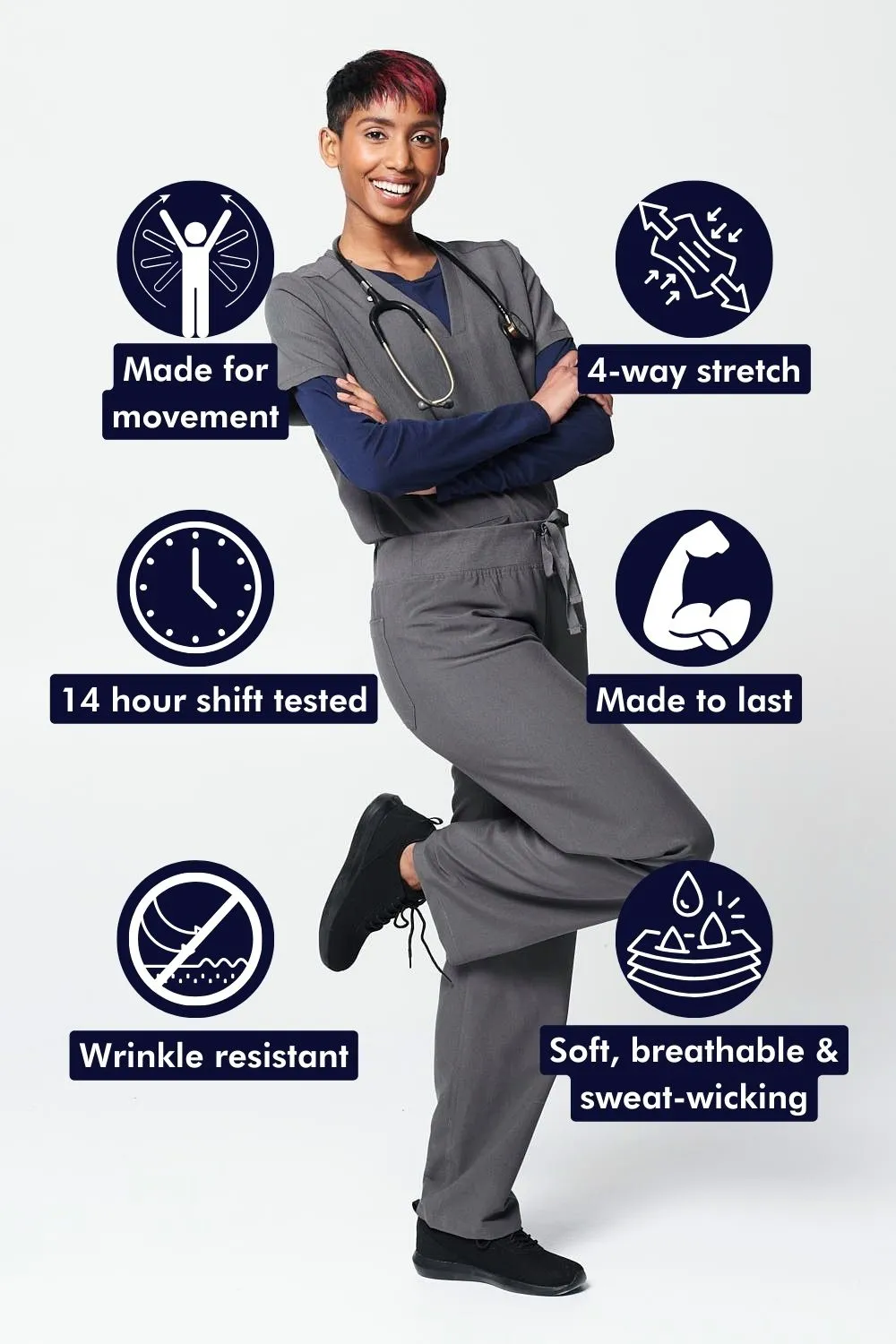 Women's Essential Straight-Cut Scrub Pants