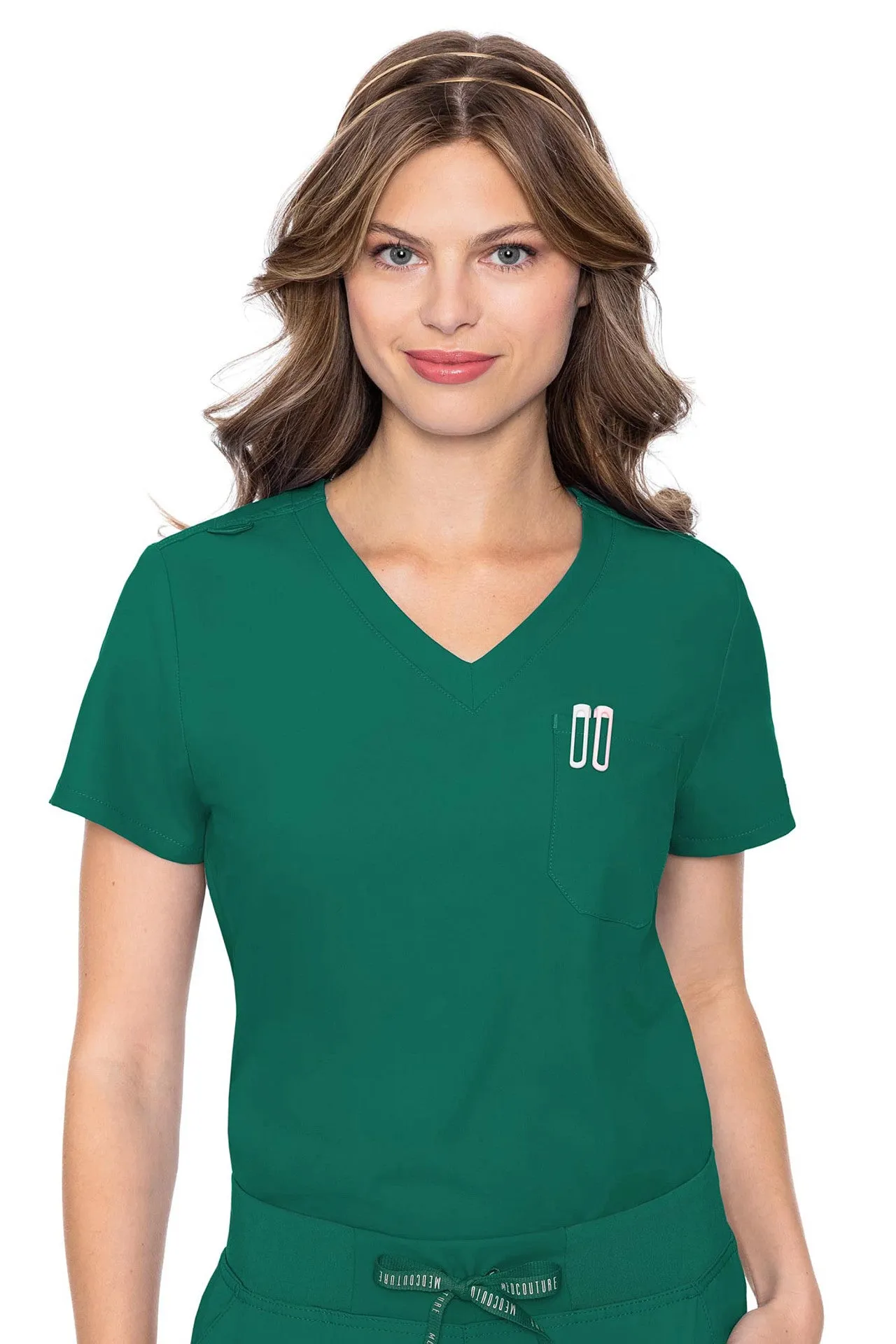 Women's Med Couture Insight One Pocket Tuck-In Top