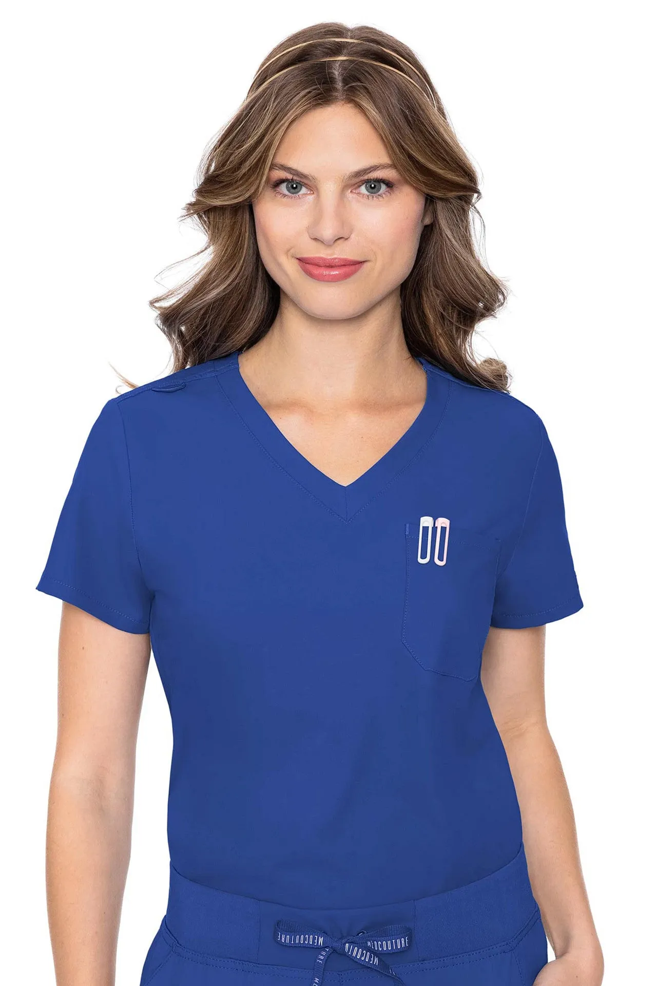 Women's Med Couture Insight One Pocket Tuck-In Top