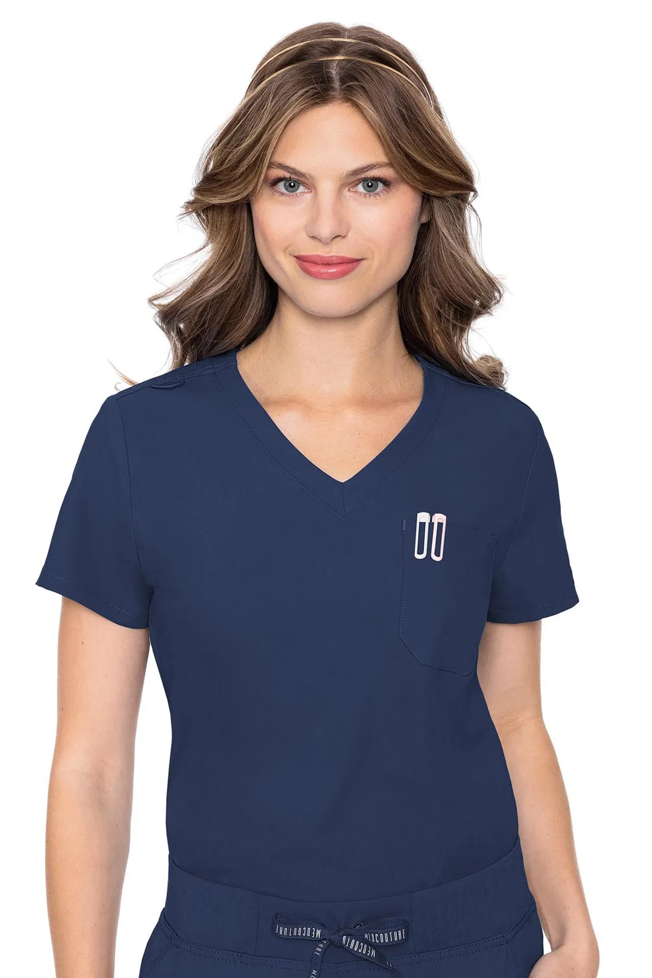 Women's Med Couture Insight One Pocket Tuck-In Top