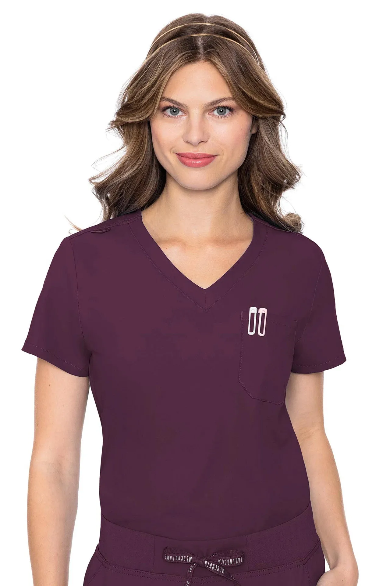 Women's Med Couture Insight One Pocket Tuck-In Top