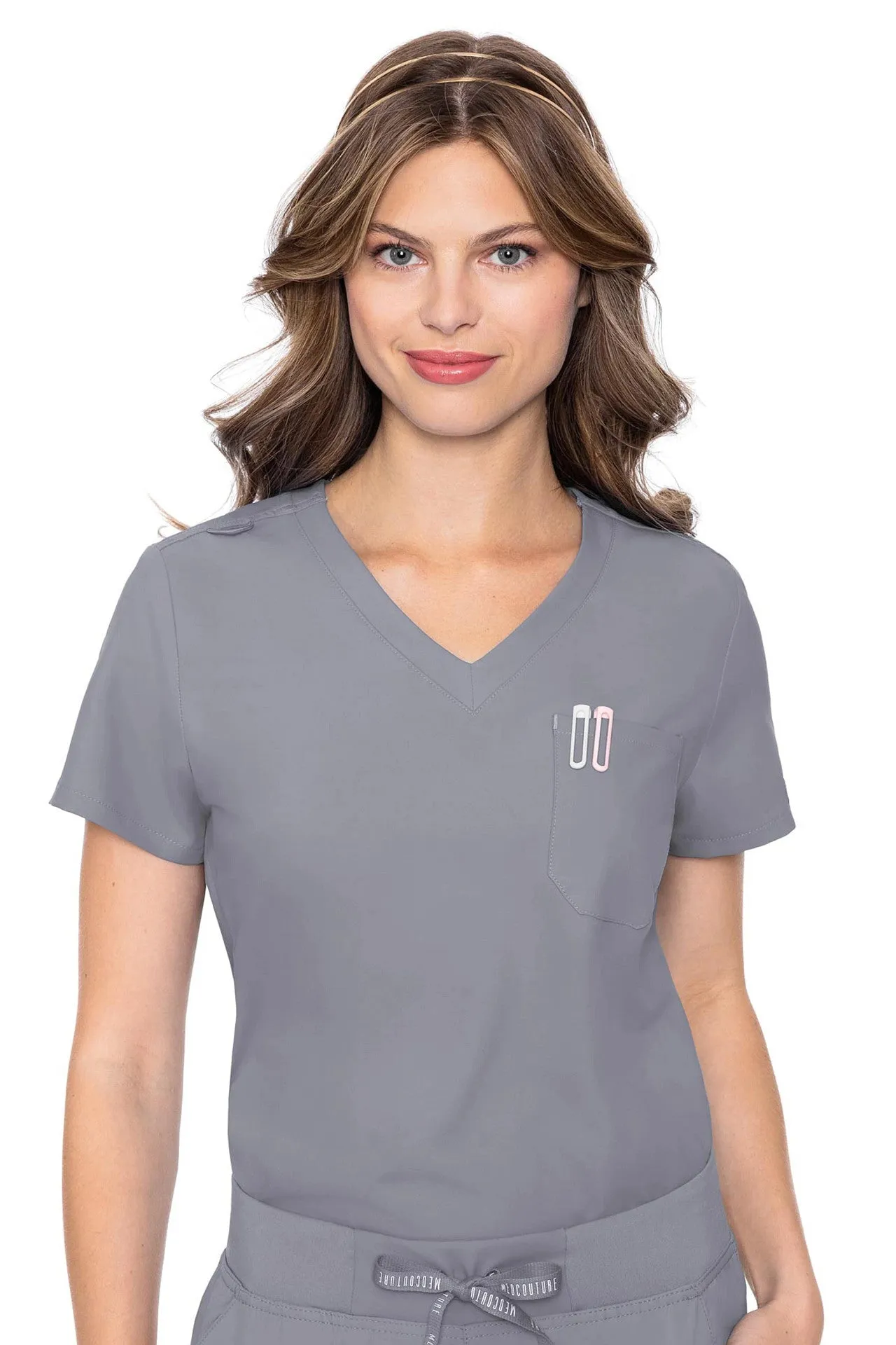 Women's Med Couture Insight One Pocket Tuck-In Top