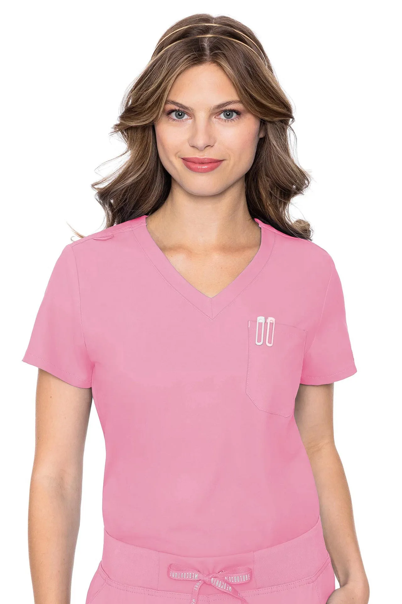 Women's Med Couture Insight One Pocket Tuck-In Top