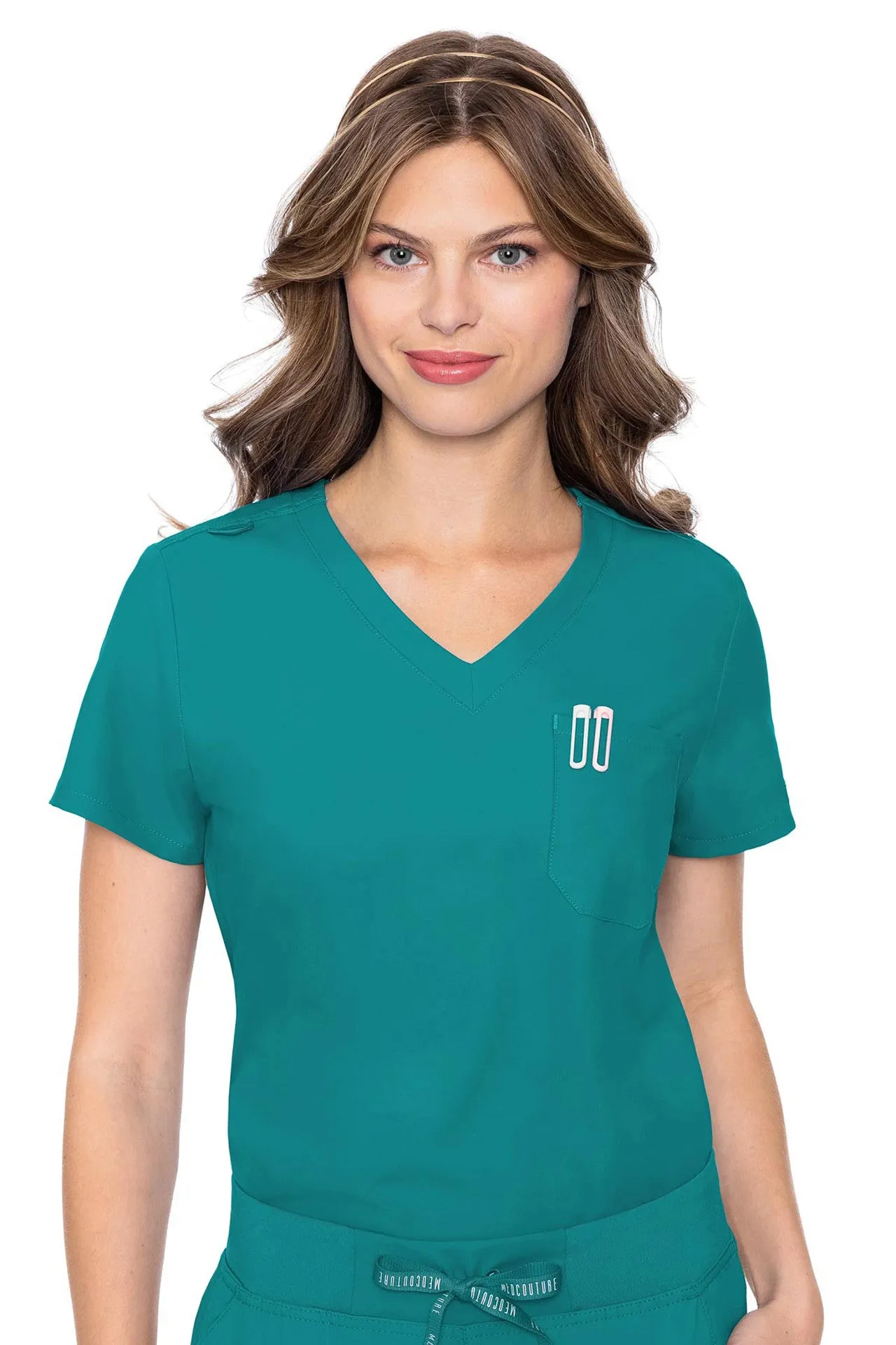 Women's Med Couture Insight One Pocket Tuck-In Top