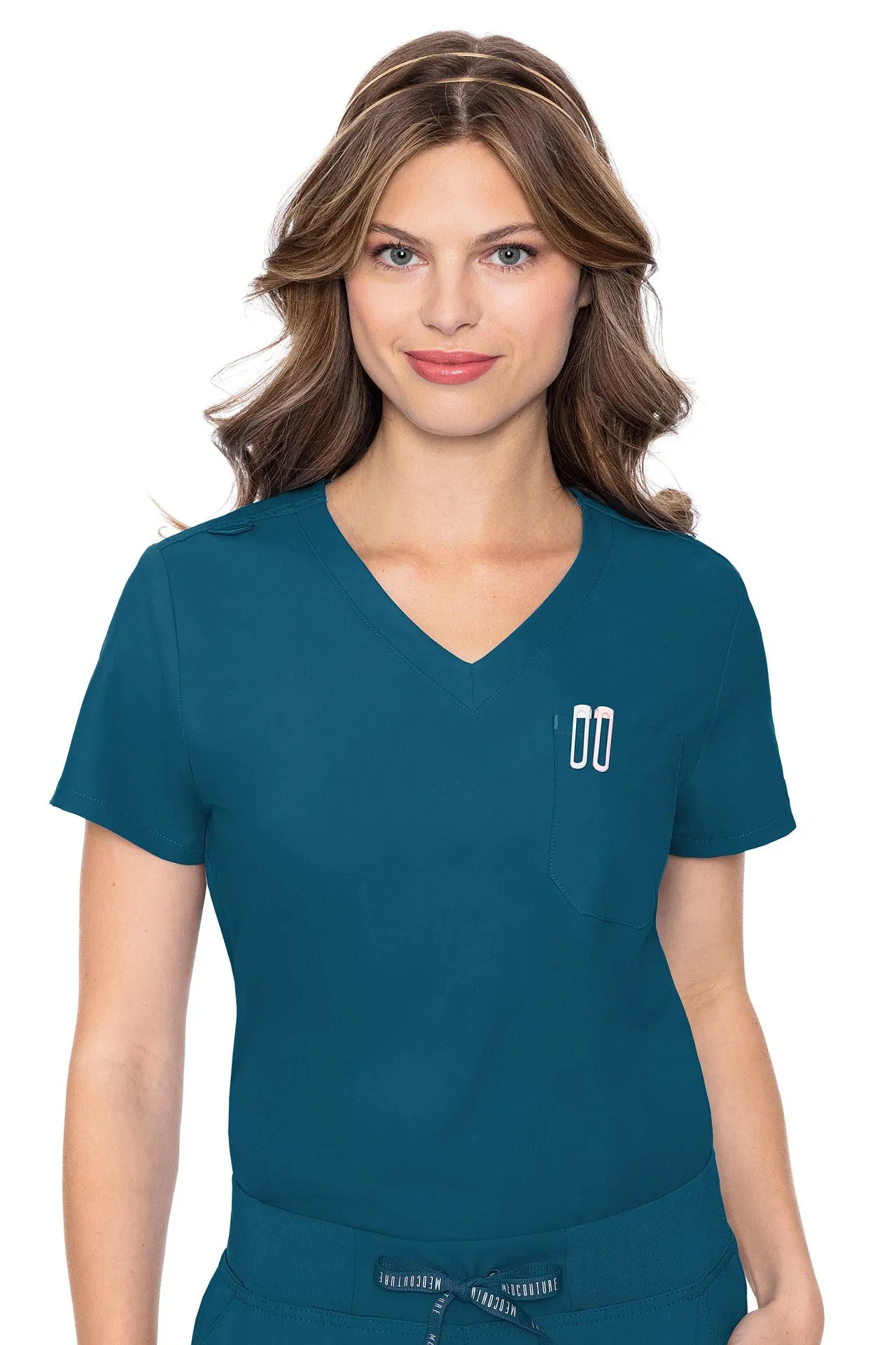 Women's Med Couture Insight One Pocket Tuck-In Top