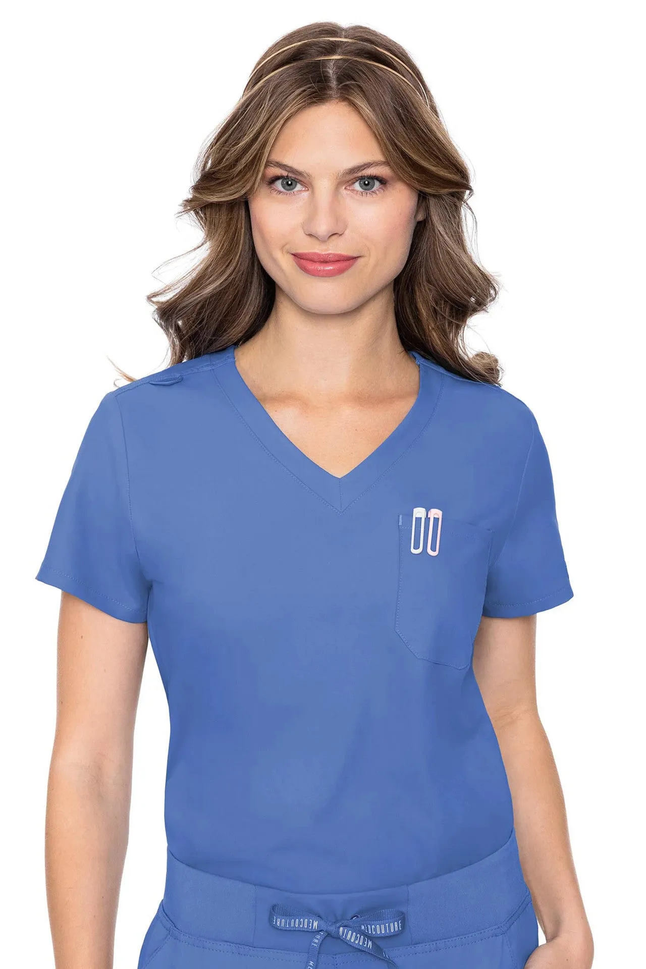 Women's Med Couture Insight One Pocket Tuck-In Top