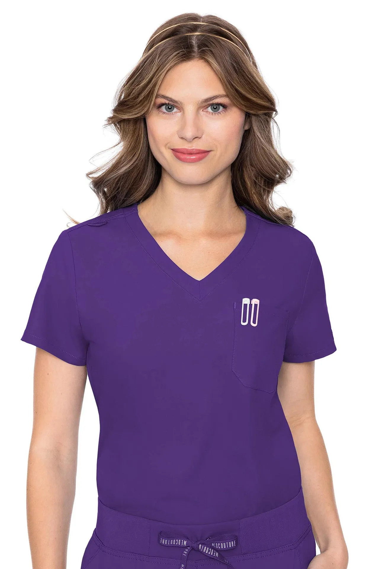 Women's Med Couture Insight One Pocket Tuck-In Top