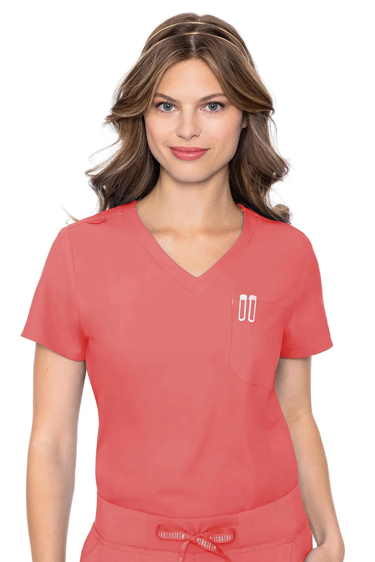 Women's Med Couture Insight One Pocket Tuck-In Top