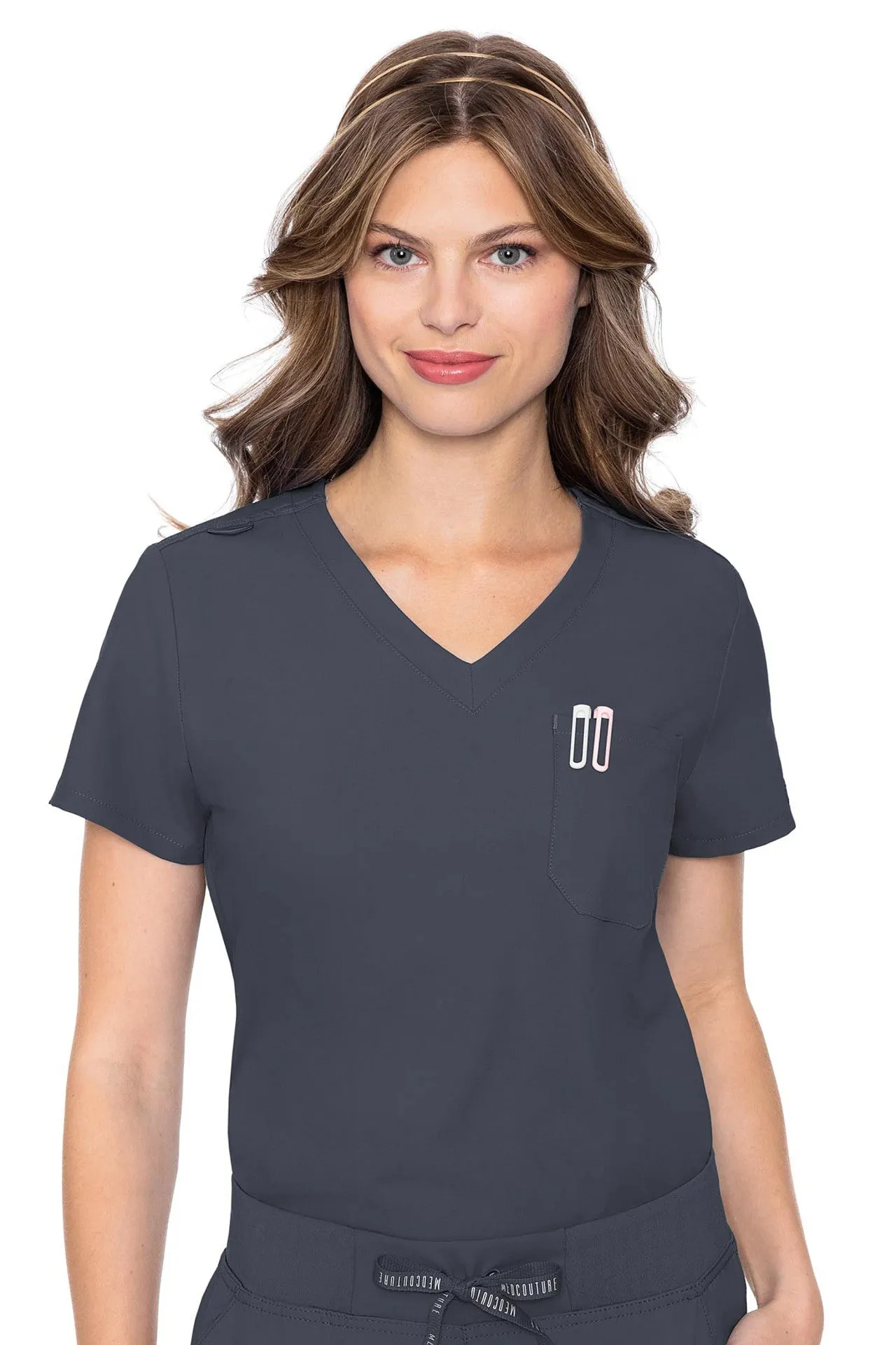 Women's Med Couture Insight One Pocket Tuck-In Top