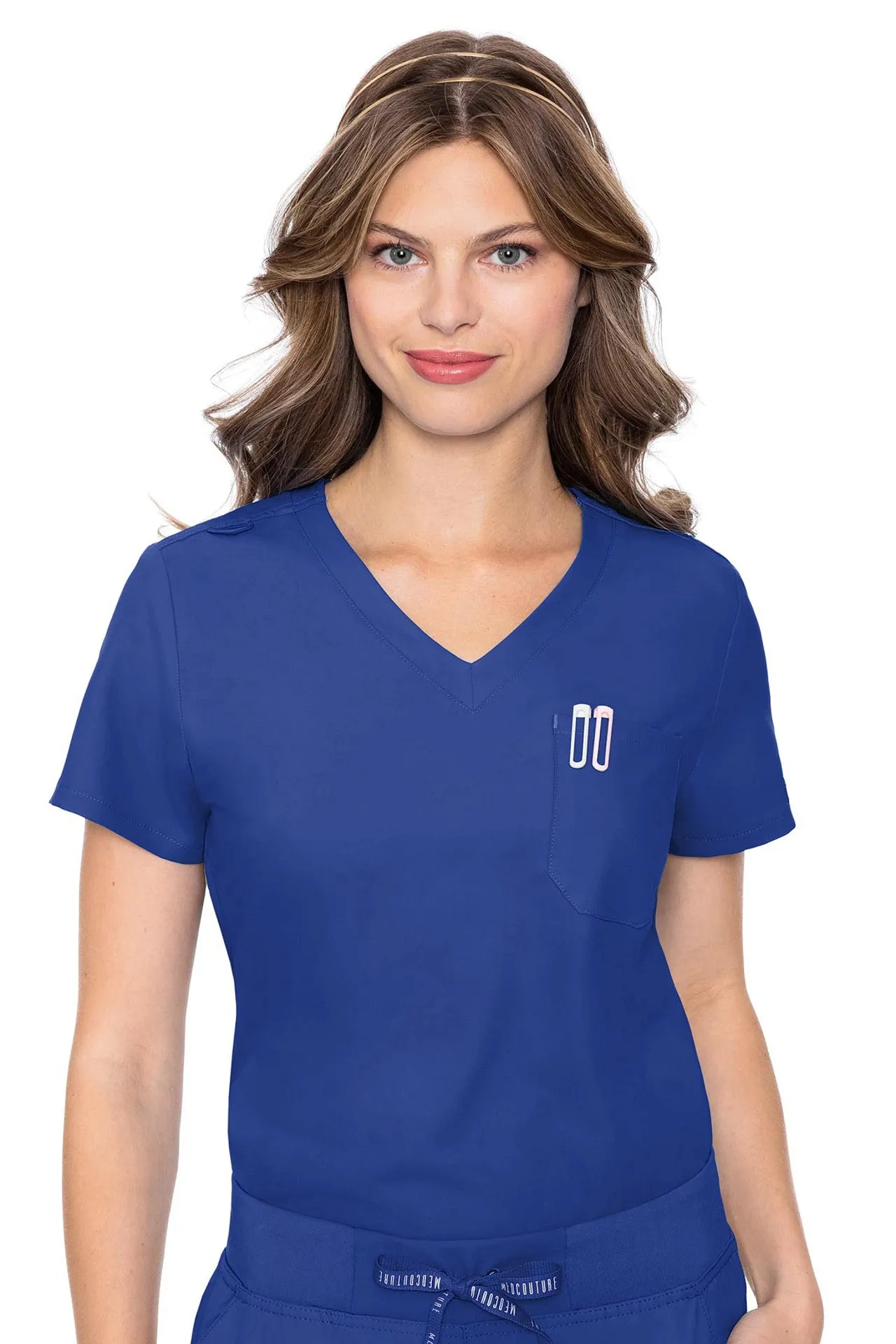 Women's Med Couture Insight One Pocket Tuck-In Top