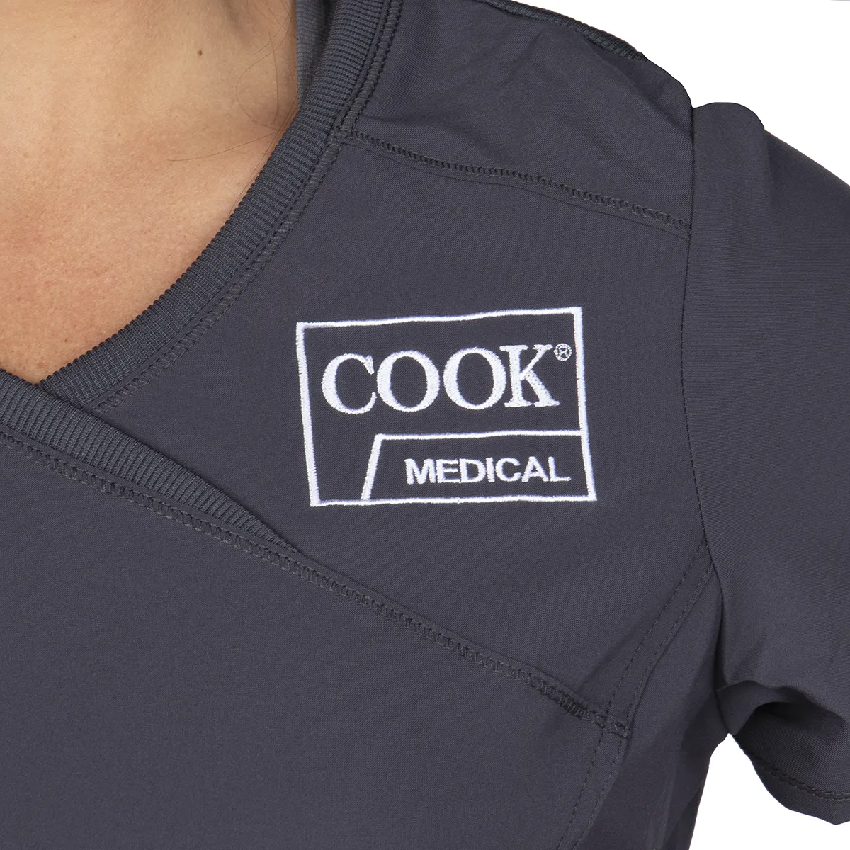 Women's Mock Wrap Scrub Top