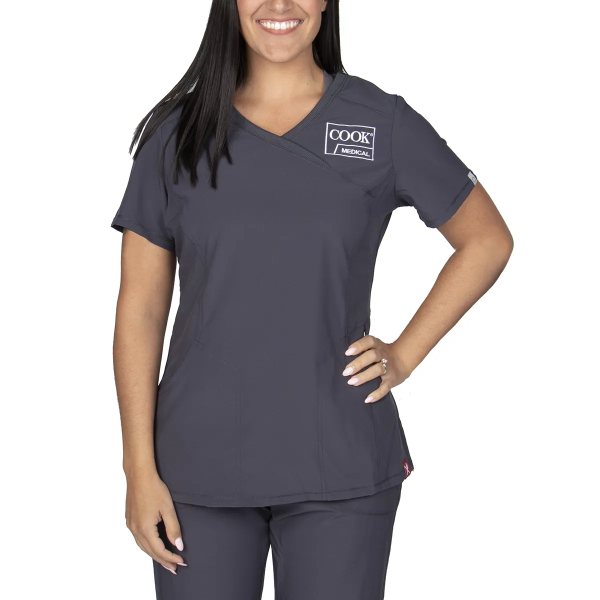Women's Mock Wrap Scrub Top
