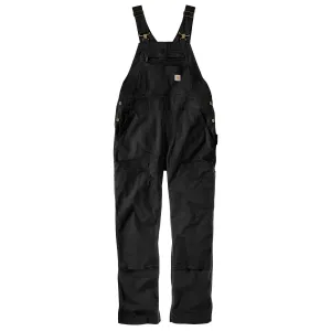 Women's Work Bib Overall  Loose Fit Canvas Rugged Flex® 106001 Black