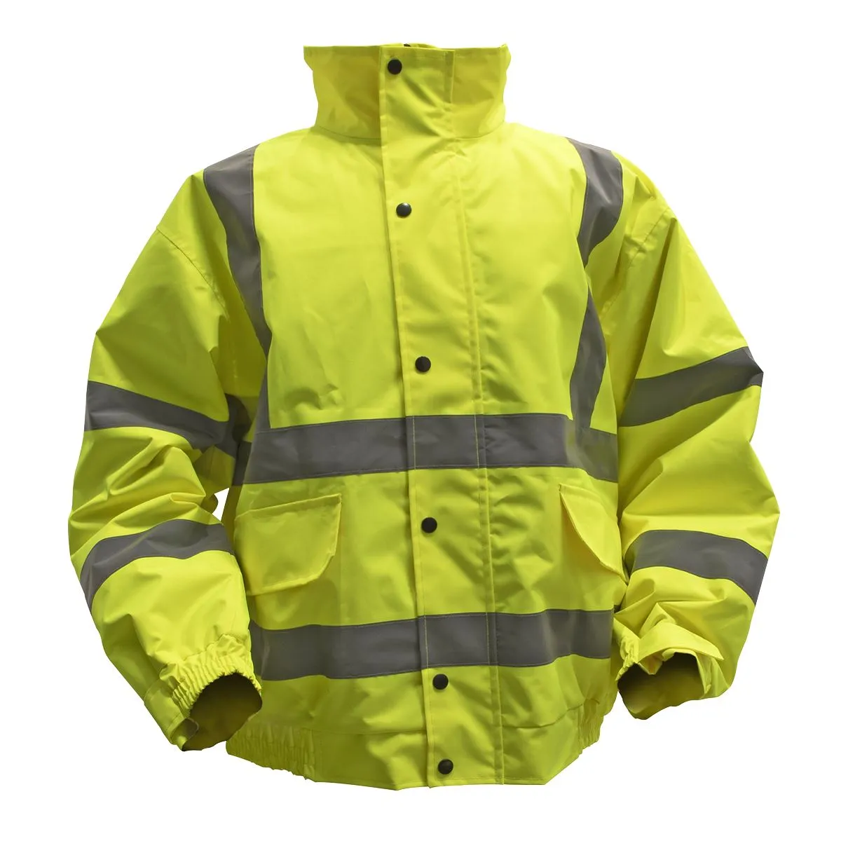 Worksafe by Sealey Hi-Vis Yellow Jacket with Quilted Lining & Elasticated Waist - XX-Large