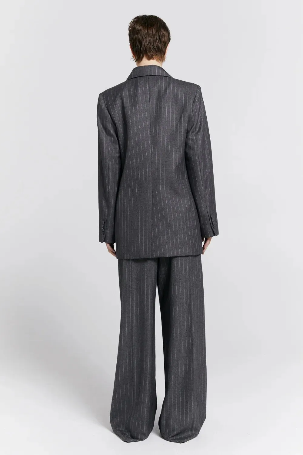 Workwear Trousers | Pinstripe Charcoal