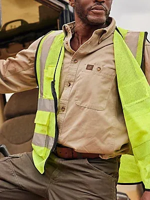 WRANGLER® RIGGS WORKWEAR® LONG SLEEVE BUTTON DOWN SOLID TWILL WORK SHIRT 3W501KH