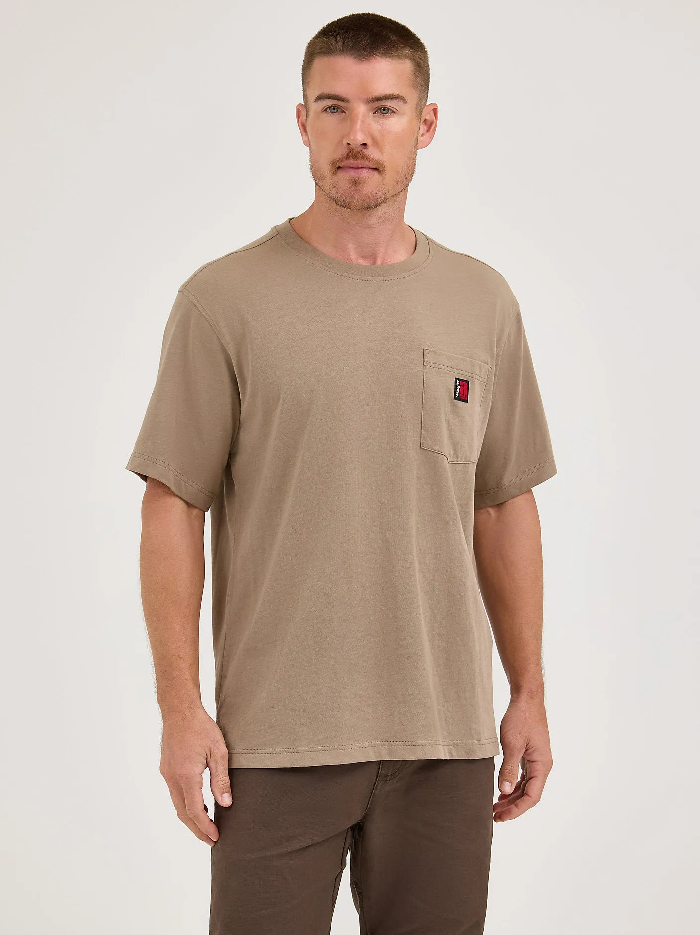 Wrangler® RIGGS Workwear® Short Sleeve Pocket T-Shirt - Dark Khaki - 112361164