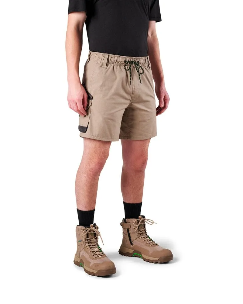 WS-7 Elastic Waist Stretch Utility Short - Khaki